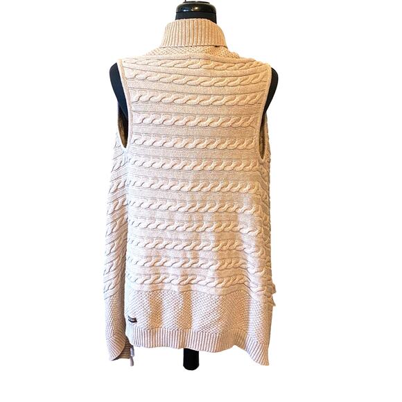 Matilda Jane Women's Mind's Eye Taupe Cable Knit Tasseled Cardigan Size Small - Picture 3 of 8